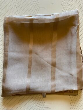 Moretti Beige and Cream Lightweight Scarf